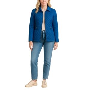Jones Blue Quilted Insulated Coat Medium